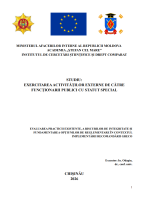 Exercitarea activităţilor externe de către funcţionarii publici cu statut special: studiu